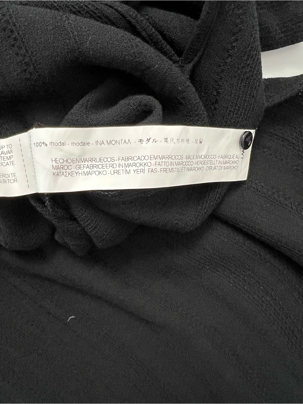 Zara Basic Collection Black Textured Modal Button Down Dress - Picture 11 of 11